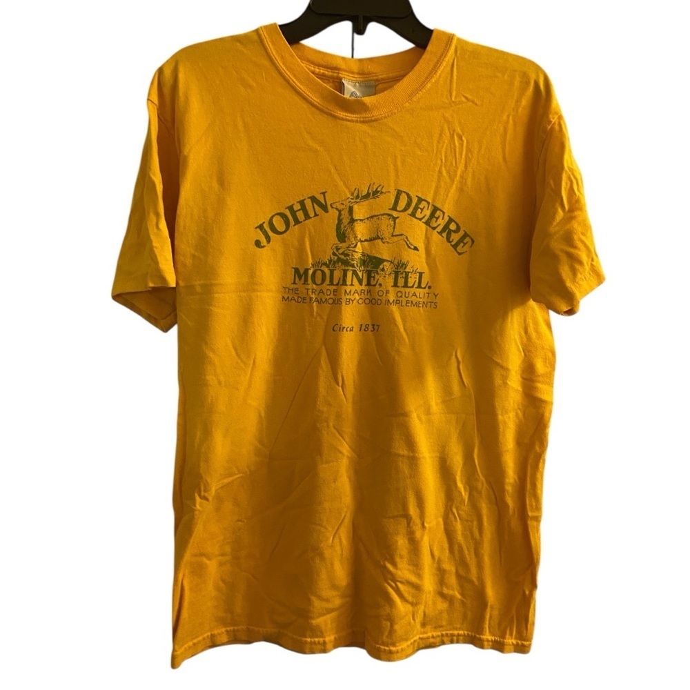 Vintage John Deere Men's Yellow T-Shirt